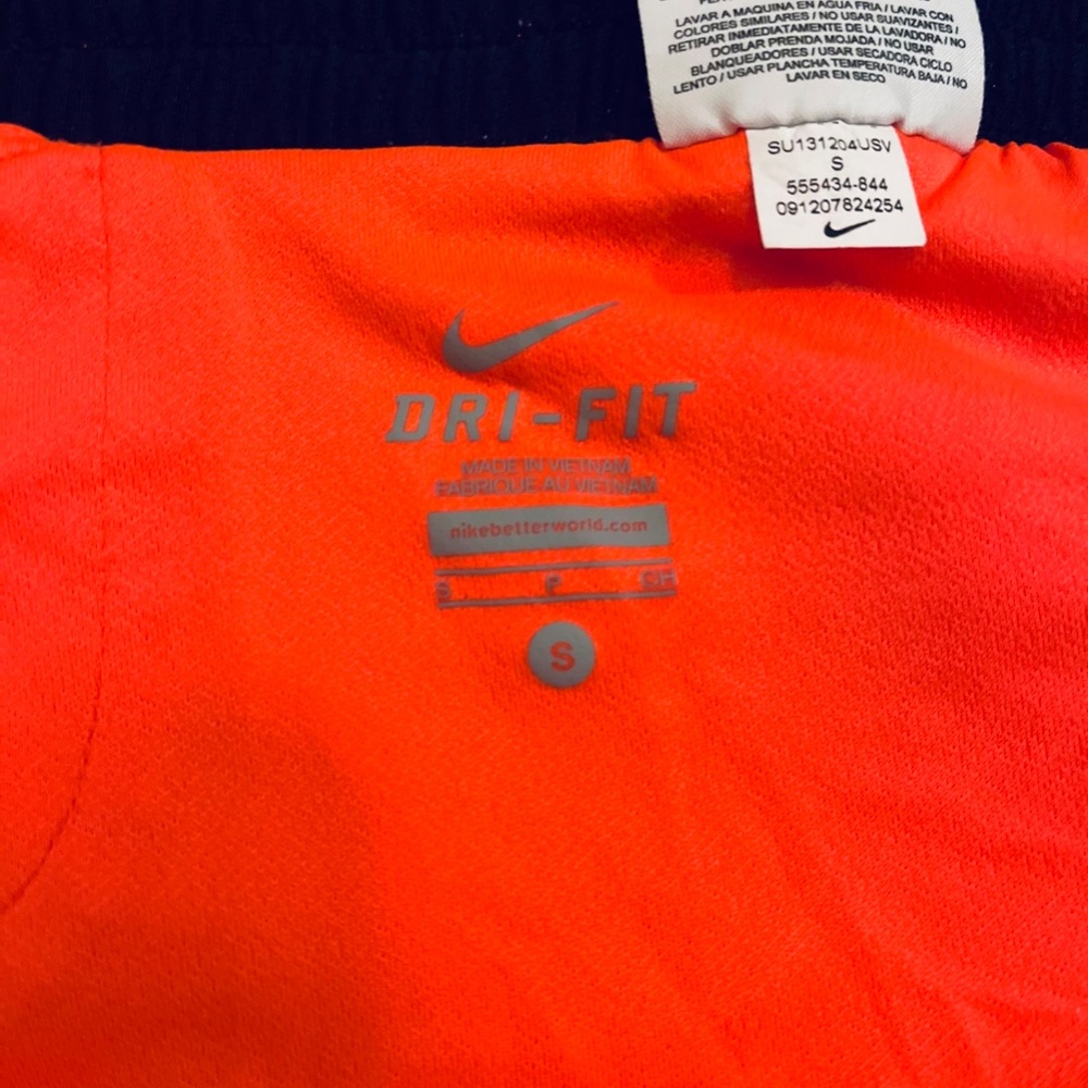 Nike Dri-Fit Bright Orange /Black Running Shorts for Women's Size Small - Picture 5 of 5